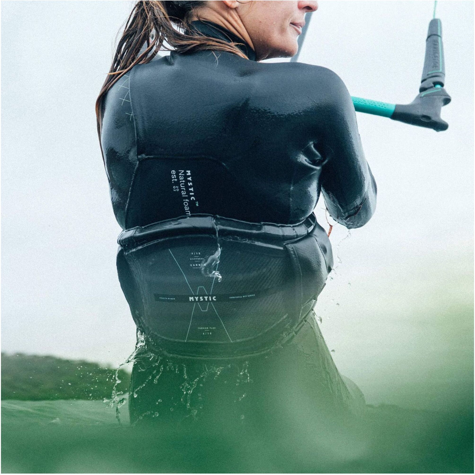 2026 Mystic Femmes Evolve Natural Foam 3/2mm Chest Zip Combinaison Néoprène 35000.250041 - Black